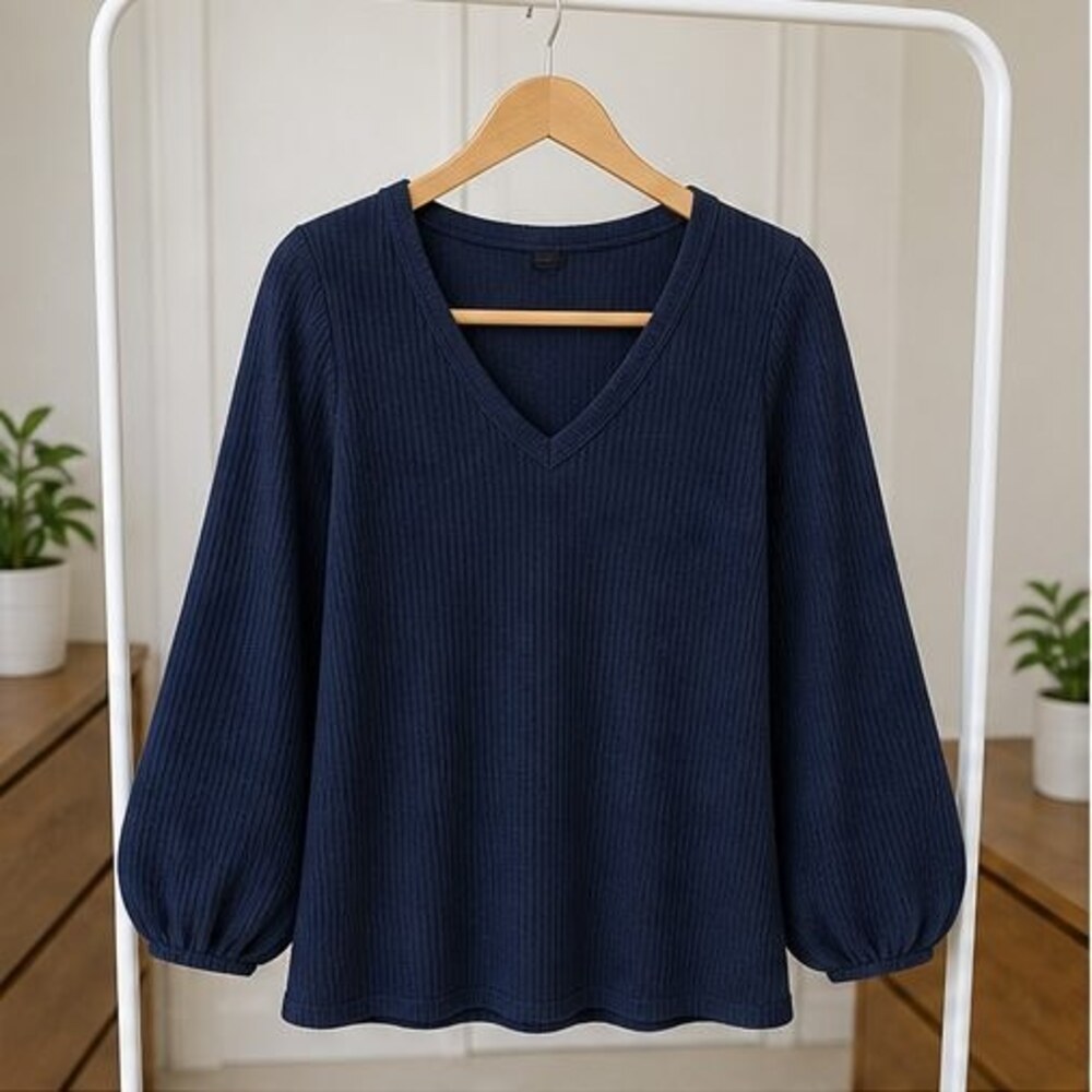 Olive V Neck Top